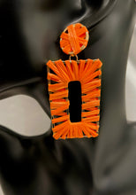 Load image into Gallery viewer, Raffia Wrapped - Earrings
