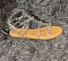 Load image into Gallery viewer, Clear Gladiator Sandals
